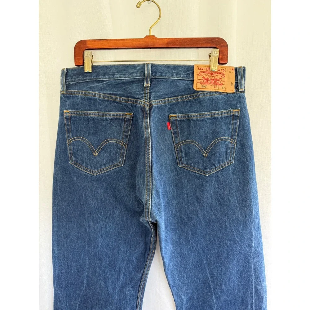 Levi's 501 XX Vintage Button Fly Jeans Men's W38 L40 Dark Wash Made in USA Style